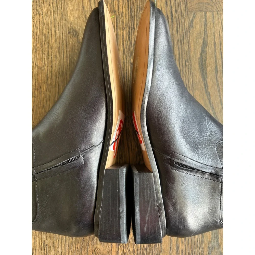 Dolce Vita Womens Black Leather Knee High Pointed Toe Block Heel Boots Size 6.5M